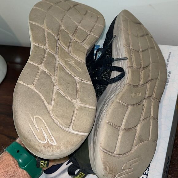 Sketchers Blue Go Run Lite tennis shoes walking mens size 10.5 10 1/2 used worn - Picture 5 of 7